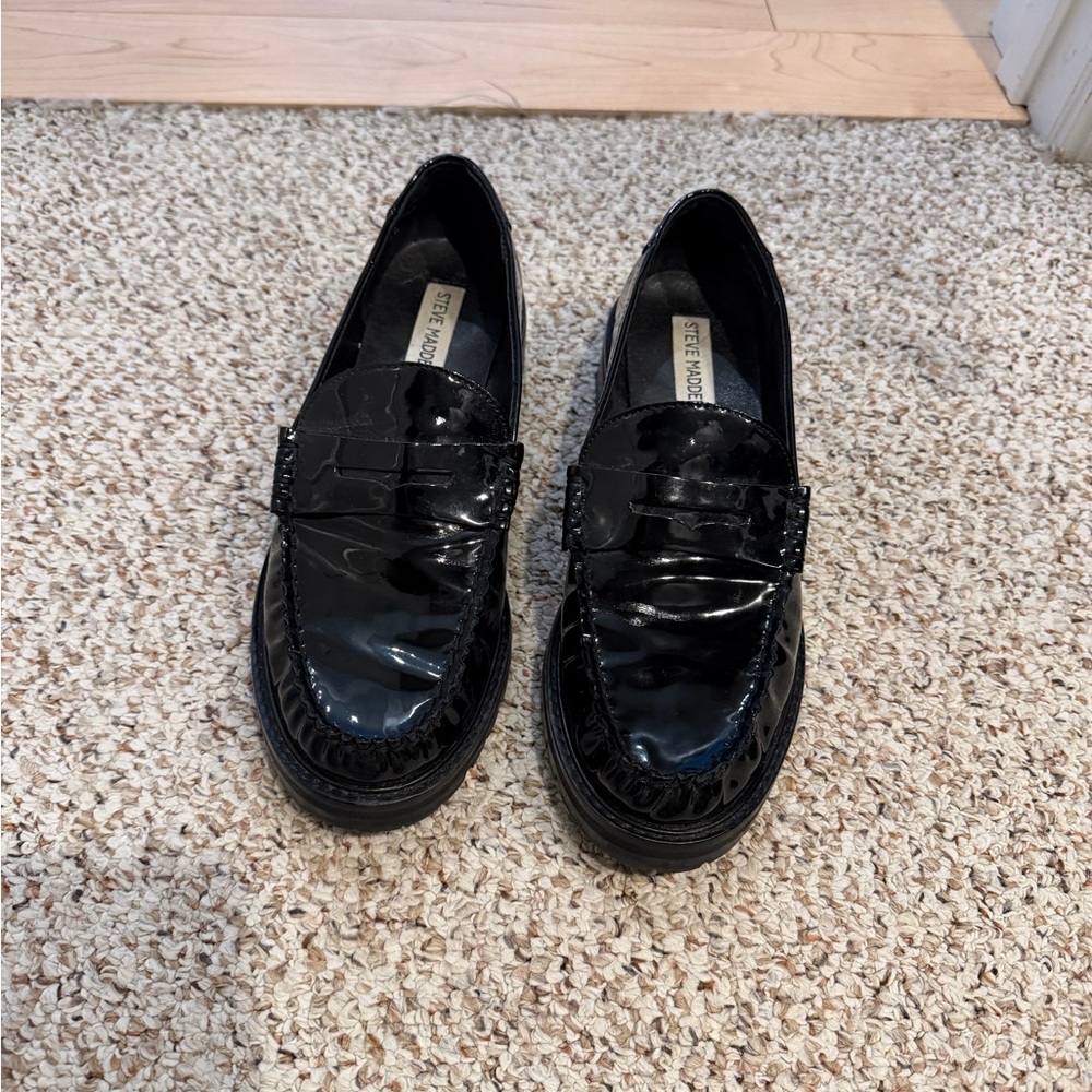 Steve Madden Madelyn Patent Penny Loafers - Picture 3 of 7
